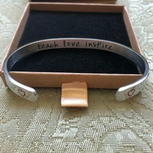 NWT Joycuff “Teach Love Inspire” Hidden Message
